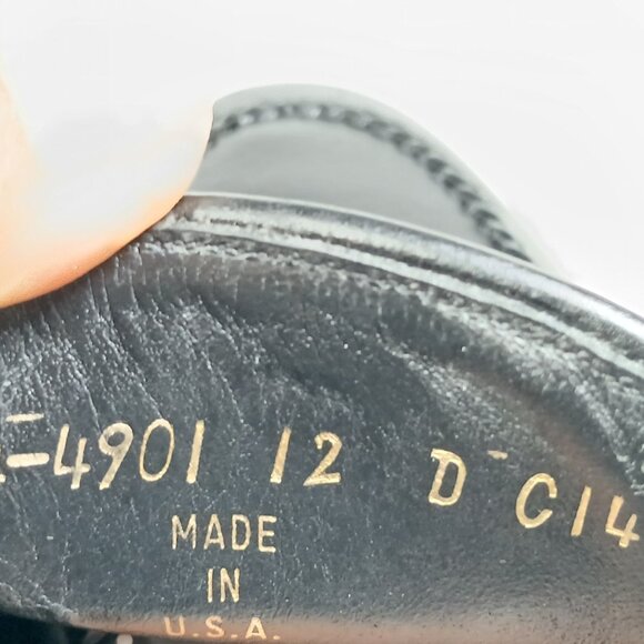 Johnston & Murphy Crown Aristocraft Black Tassel Loafers Mens 12 USA Made VGUC - Picture 14 of 15